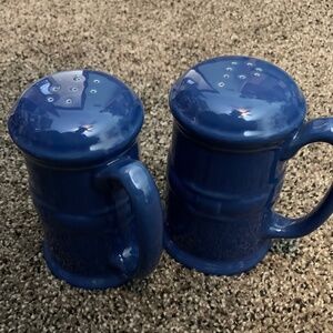 Longaberger Cornflower Blue Stovetop Salt and Pepper Shakers